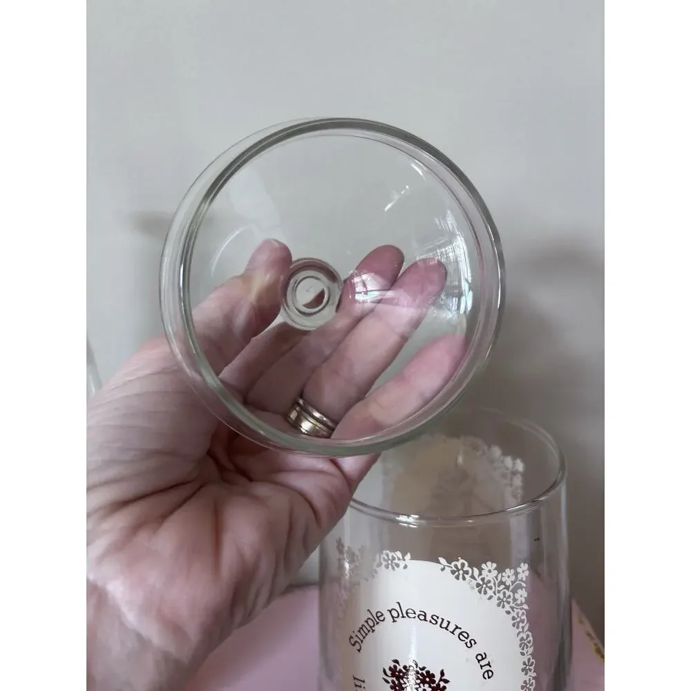 Vintage Holly Hobbie Glass Candy Tea Jar Cansiter Lid American Greetings
